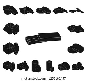 Different boxes black icons in set collection for design.Packing box vector symbol stock web illustration.