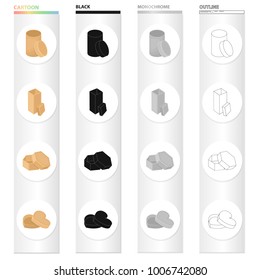 Different boxes cartoon icons in set collection for design.Packing box vector symbol stock web illustration.
