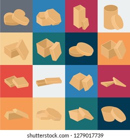 Different boxes cartoon icons in set collection for design.Packing box vector symbol stock web illustration.