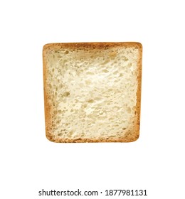 Different bread slices realistic composition with isolated image of single slice of toast bread vector illustration