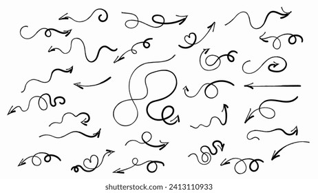 Different brush drawn charcoal arrows seamless pattern. Bold lightning shaped arrows. Hand drawn various bold straight lines with angles. Abstract geometric zigzag. Sketchy grunge style. Seamless art