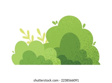 Different bushes icon. Graphic element for website. Symbol of spring and summer seasons. Field, nature and environment. Outdoor landscape concept. Cartoon flat vector illustration