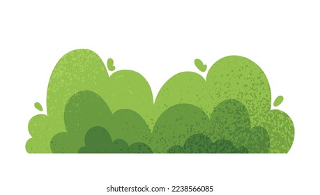 Icono de arbustos diferentes. Símbolo de primavera y temporada de verano. Jardinería y amor por las plantas, la floristería y la botánica. Al aire libre, naturaleza y bosque. Afiche o pancarta. Dibujo vectorial plano de dibujos animados