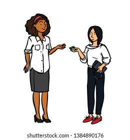 Different Business People Interacting - Situation at Work