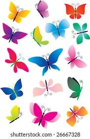 different butterflies