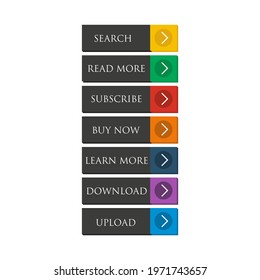 different buttons-icons for the Internet, websites. Vector illustration