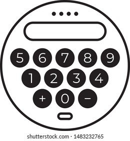 Different Calculator Black White Round Calculator Stock Vector (Royalty ...