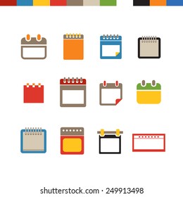  Colección de iconos web de calendarios diferentes