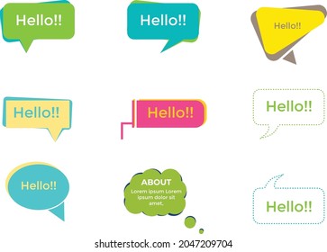 Different callouts, Callouts titles, description or information boxes, video Informational callout labels vector illustration set, Technological bar for infographics, 