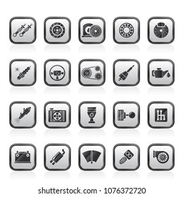 Different Car part and  services icons - vector icon set