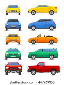 Different car vehicle type design sign technology style vector