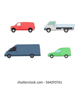 Different cars transport vector set.
