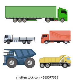 Different cars transport vector set.