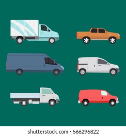 Different cars transport vector set.