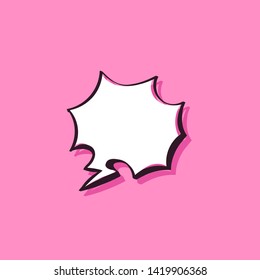 Different cartoon speech bubbles on pink background. Hand drawn shapes. Different doodle forms for your text, dialogs etc.