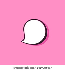 Different cartoon speech bubbles on pink background. Hand drawn shapes. Different doodle forms for your text, dialogs etc.