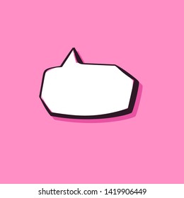 Different cartoon speech bubbles on pink background. Hand drawn shapes. Different doodle forms for your text, dialogs etc.