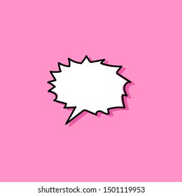 Different cartoon speech bubbles on pink background. Hand drawn shapes. Different doodle forms for your text, dialogs etc.