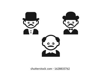 Different character person icon vector 