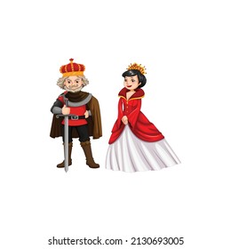 Different characters of king and queen logo design-1