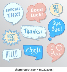 Different Chat Bubble Design Set