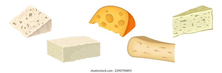 Anderer Käse als Milcherzeugnis aus Milk Vector Set