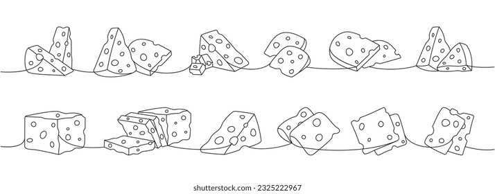 Different cheeses one line