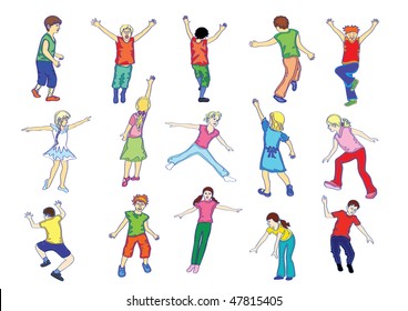 different children