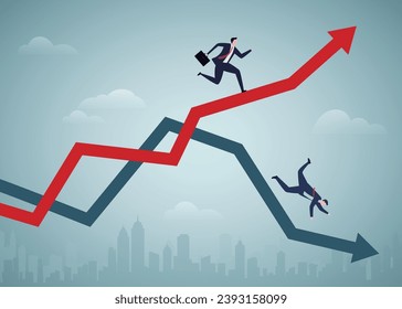 Different choices of investment. Competition concept.