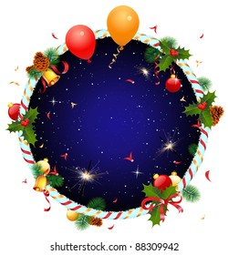 DIFFERENT CHRISTMAS DECORATION AS CELEBRATION BACKGROUND