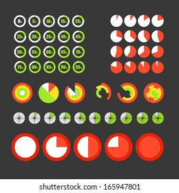 Different circle charts collection. Infographic elements
