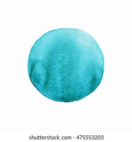 Different circle watercolor. Abstraction background. Watercolor hand painted circle shape design element.