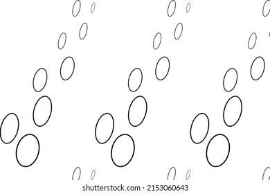 Different circles and ovals isolated on white background. Vector illustration. Patern.