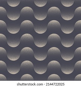 Diferentes Círculos Retro 50s 60s 70s Sensación de fondo abstracto de vectores de patrón sin costura. Papel de escritorio gris repetitivo de elipse con puntos de color. Ilustración de arte Tessellada de la vieja posada de moda