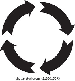ilustración de icono de flecha circular diferente en fondo blanco..eps

