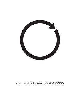 Different circular arrows of black color, different thickness. Arrow recycles icon.