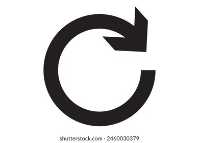 diferentes flechas circulares de color negro, diferente grosor