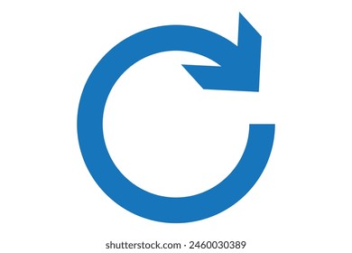 different circular arrows of black color, different thickness