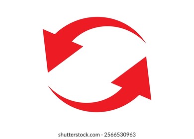 different circular arrows of black color, different thickness