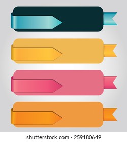 different color banner design EPS 10 vector