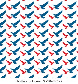 Different color Birds pattern vector free download