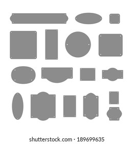 Pizarras de diferentes colores aisladas en blanco. Listo para un texto