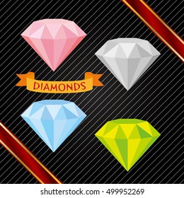 different color of diamonds
