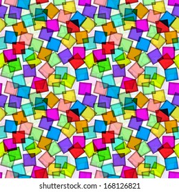 Different color geometric seamless texture. Vector background