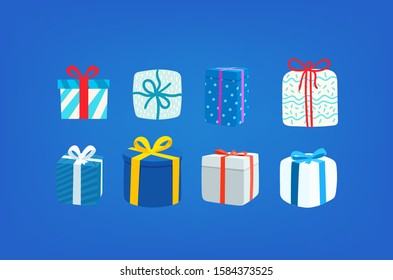Cajas de regalo de diferentes colores