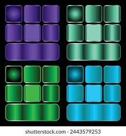 different color Gradient set blue,green
