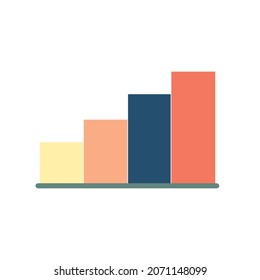 different color graph, statistics vector illustration