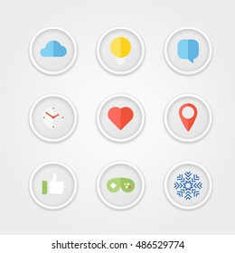 Different color icons collection