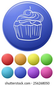 different color icons of dessert