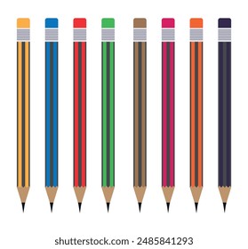 Diferente color de lápices de plomo Vector Clipart de diseño